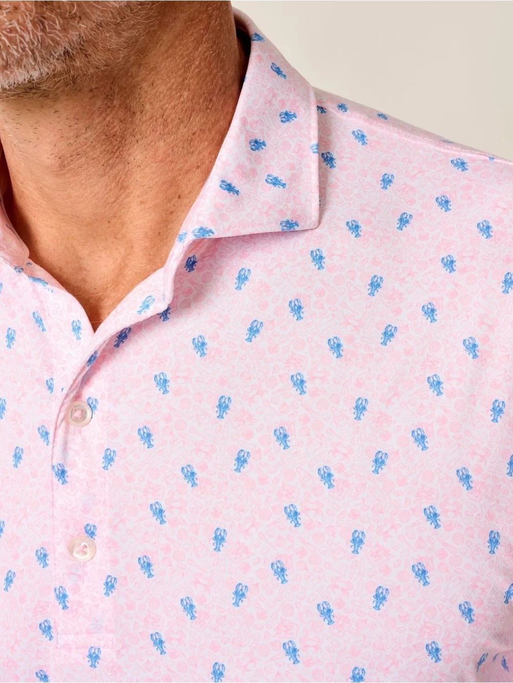 johnnie-O Featherweight Performance Polo Low Country Mens Size XL Pink NWT